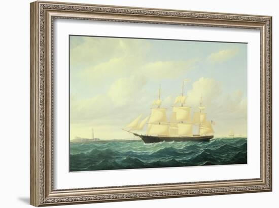 'Dashing Wave' Clipper Ship Off Boston Light, 1855-William Bradford-Framed Giclee Print