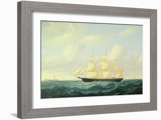 'Dashing Wave' Clipper Ship Off Boston Light, 1855-William Bradford-Framed Giclee Print