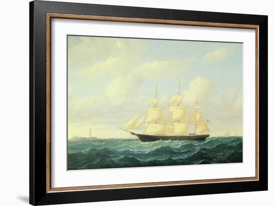 'Dashing Wave' Clipper Ship Off Boston Light, 1855-William Bradford-Framed Giclee Print