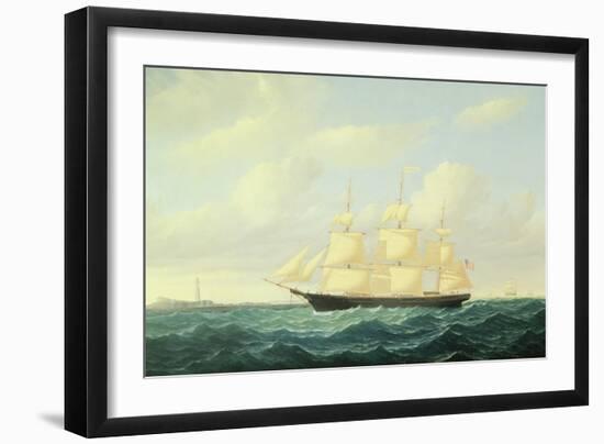 'Dashing Wave' Clipper Ship Off Boston Light, 1855-William Bradford-Framed Giclee Print