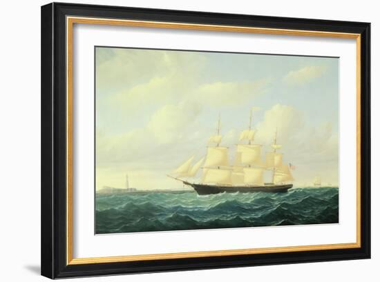 'Dashing Wave' Clipper Ship Off Boston Light, 1855-William Bradford-Framed Giclee Print