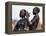 Dassanech Girl Braids Her Sister's Hair at Her Village in the Omo Delta-John Warburton-lee-Framed Premier Image Canvas