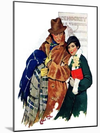 "Date at Hockey Game,"March 12, 1932-Ellen Pyle-Mounted Giclee Print