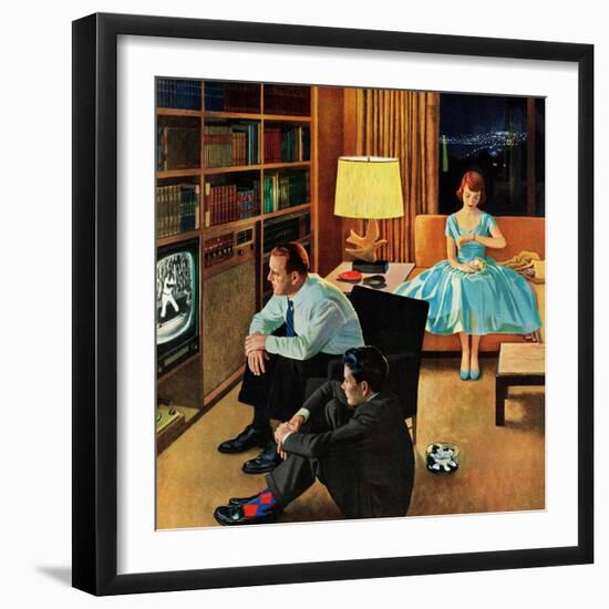 "Date with the Television", April 21, 1956-John Falter-Framed Giclee Print