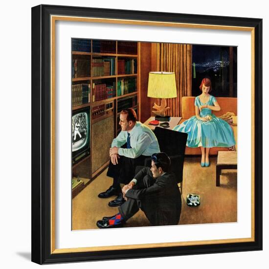 "Date with the Television", April 21, 1956-John Falter-Framed Giclee Print