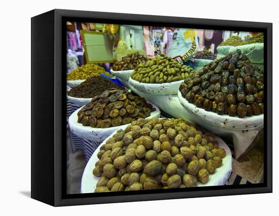 Dates, Walnuts and Figs For Sale in the Souk of the Old Medina of Fez, Morocco, North Africa-Michael Runkel-Framed Premier Image Canvas