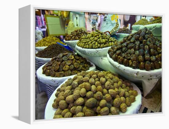 Dates, Walnuts and Figs For Sale in the Souk of the Old Medina of Fez, Morocco, North Africa-Michael Runkel-Framed Premier Image Canvas