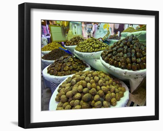 Dates, Walnuts and Figs For Sale in the Souk of the Old Medina of Fez, Morocco, North Africa-Michael Runkel-Framed Photographic Print