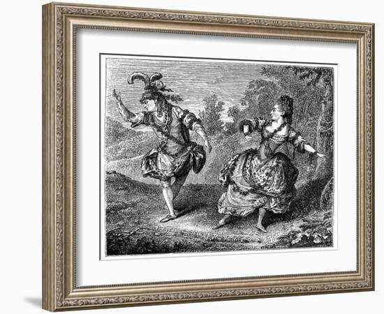 Dauberval with Mlle Allard in Sylvie, 1766-Louis de Carmontelle-Framed Giclee Print