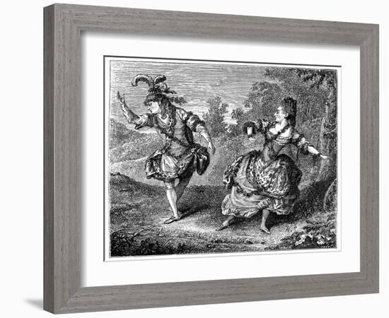 Dauberval with Mlle Allard in Sylvie, 1766-Louis de Carmontelle-Framed Giclee Print