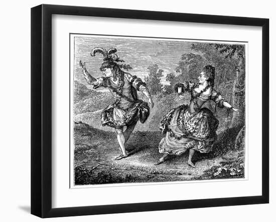Dauberval with Mlle Allard in Sylvie, 1766-Louis de Carmontelle-Framed Giclee Print