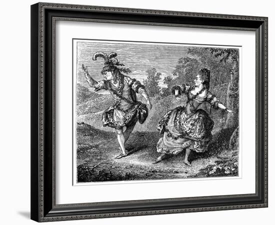 Dauberval with Mlle Allard in Sylvie, 1766-Louis de Carmontelle-Framed Giclee Print