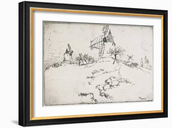 Daudet's Mill, 1893-Joseph Pennell-Framed Giclee Print