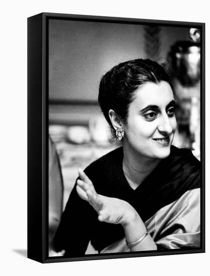 Daughter of Indian Pm Jawaharlal Nehru, Indira Gandhi, During Visit with Father to Us and Canada-Carl Mydans-Framed Premier Image Canvas