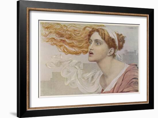 Daughter of King Priam of Troy She was an Infallible Prophetess-Frederick Sandys-Framed Art Print