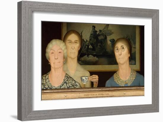 Daughters of Revolution, 1932-Grant Wood-Framed Giclee Print