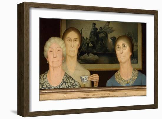 Daughters of Revolution, 1932-Grant Wood-Framed Giclee Print