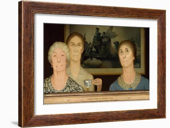 Daughters of Revolution, 1932-Grant Wood-Framed Giclee Print
