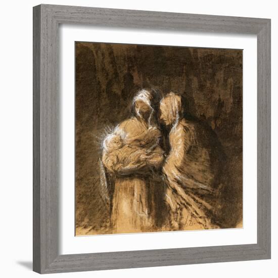 Daumier: Virgin & Child-Honore Daumier-Framed Giclee Print