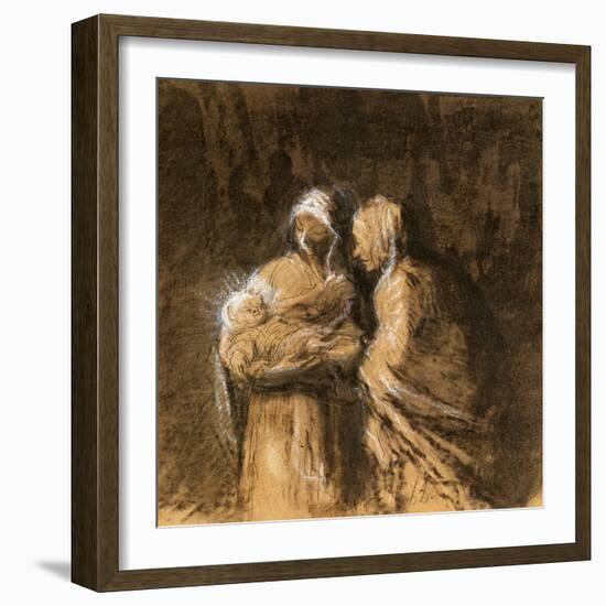 Daumier: Virgin & Child-Honore Daumier-Framed Giclee Print