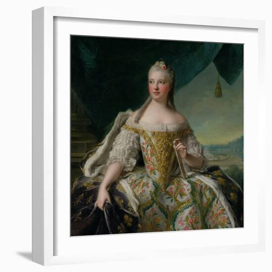 Dauphine Marie-Josephe De Saxe (1731-67) 1751-Jean-Marc Nattier-Framed Giclee Print