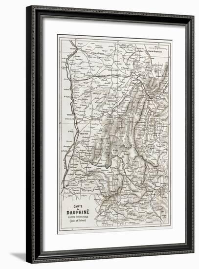 Dauphine Old Map, France-marzolino-Framed Art Print