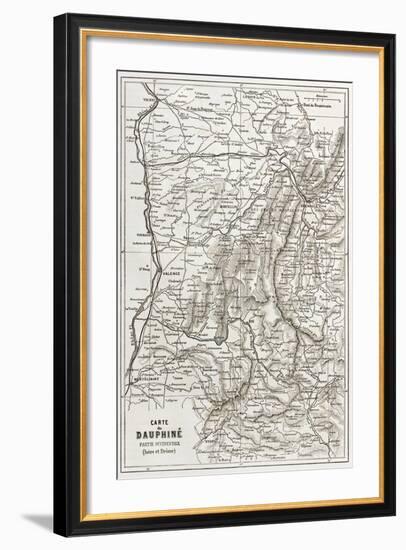 Dauphine Old Map, France-marzolino-Framed Art Print