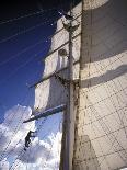 Crew Member Climbing Mast of the Star Clipper, Caribbean-Dave Bartruff-Photographic Print