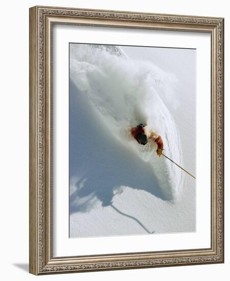 Dave Richards Skiing in Deep Powder Snow-Lee Cohen-Framed Photographic Print