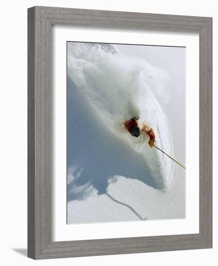 Dave Richards Skiing in Deep Powder Snow-Lee Cohen-Framed Photographic Print