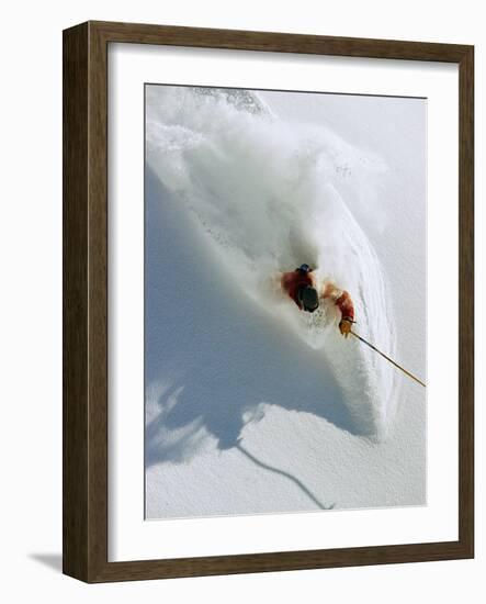 Dave Richards Skiing in Deep Powder Snow-Lee Cohen-Framed Photographic Print