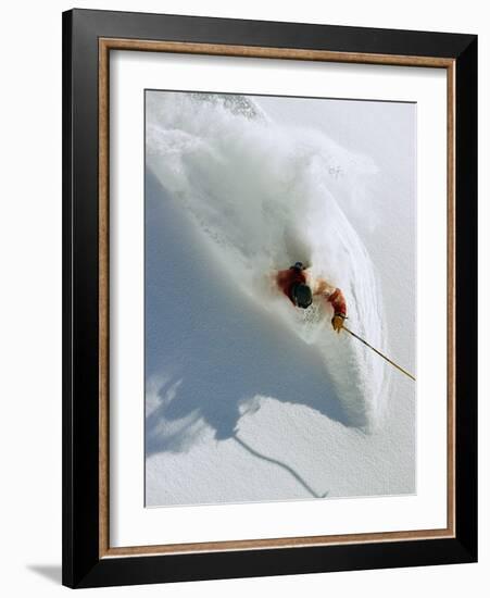 Dave Richards Skiing in Deep Powder Snow-Lee Cohen-Framed Photographic Print