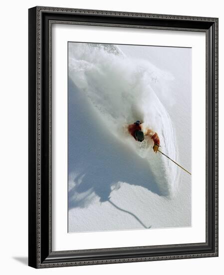 Dave Richards Skiing in Deep Powder Snow-Lee Cohen-Framed Photographic Print