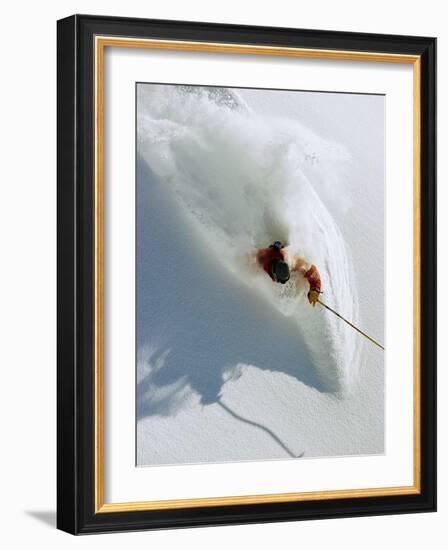 Dave Richards Skiing in Deep Powder Snow-Lee Cohen-Framed Photographic Print