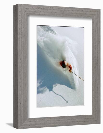 Dave Richards Skiing in Deep Powder Snow-Lee Cohen-Framed Photographic Print