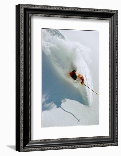 Dave Richards Skiing in Deep Powder Snow-Lee Cohen-Framed Photographic Print