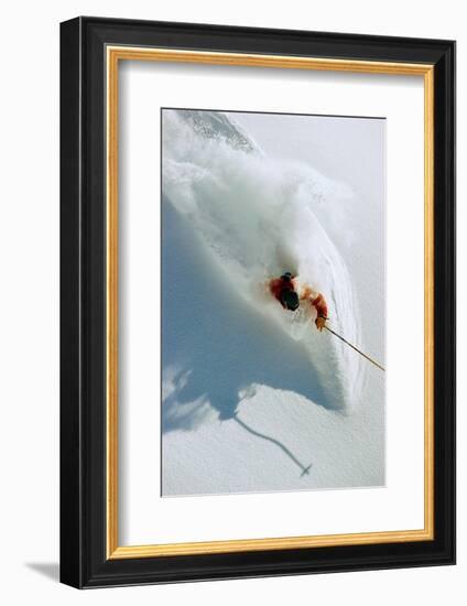 Dave Richards Skiing in Deep Powder Snow-Lee Cohen-Framed Photographic Print