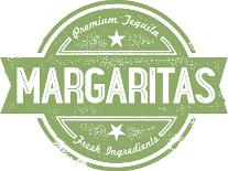Premium Margaritas Cocktail Bar Menu Stamp-daveh900-Art Print