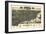 Davenport, Iowa - Panoramic Map-Lantern Press-Framed Art Print