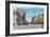 Davenport, Iowa, Western View down Second Street-Lantern Press-Framed Art Print