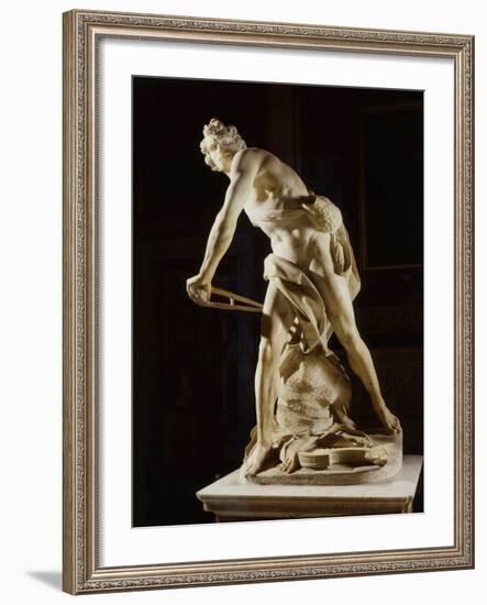 David, 1622-24, marble-Gian Lorenzo Bernini-Framed Photographic Print