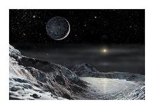 Exoplanet - Noir-David A Hardy-Framed Giclee Print
