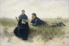 Boy and Girl in the Dunes-David Adolph Constant Artz-Framed Art Print