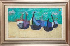 The Swimming Pool (Oil on Panel)-David Alan Redpath Michie-Giclee Print