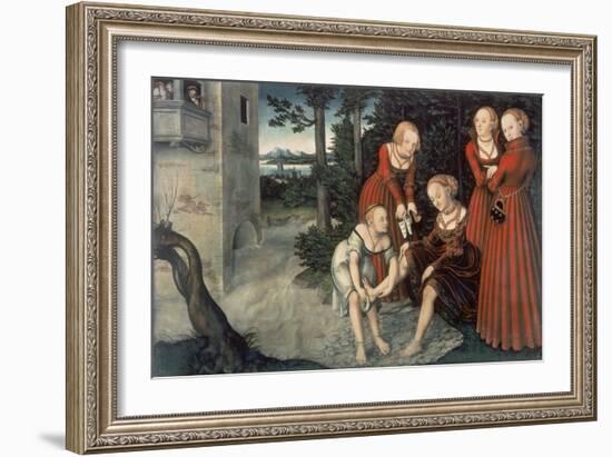 David and Bathseba-Lucas Cranach the Elder-Framed Giclee Print