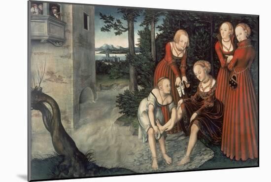 David and Bathseba-Lucas Cranach the Elder-Mounted Giclee Print