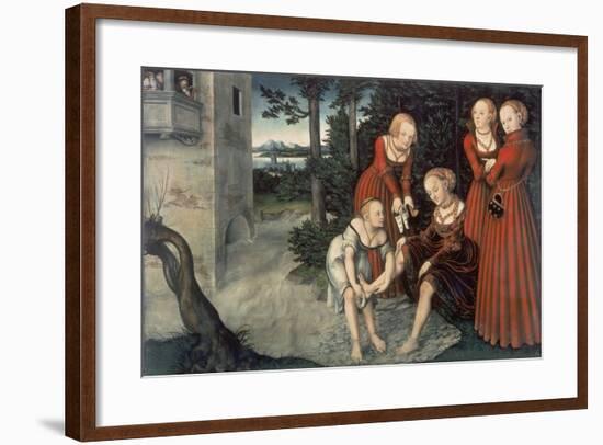 David and Bathseba-Lucas Cranach the Elder-Framed Giclee Print