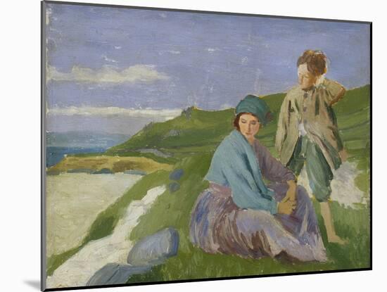 David and Dorelia in Normandy, 1908-Augustus Edwin John-Mounted Giclee Print