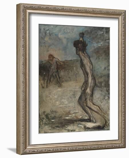 David and Goliath, C.1857-Edgar Degas-Framed Giclee Print