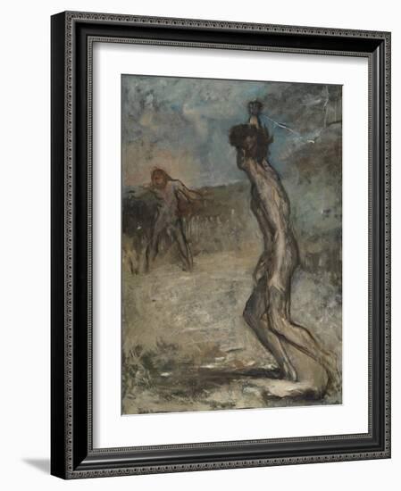 David and Goliath, C.1857-Edgar Degas-Framed Giclee Print